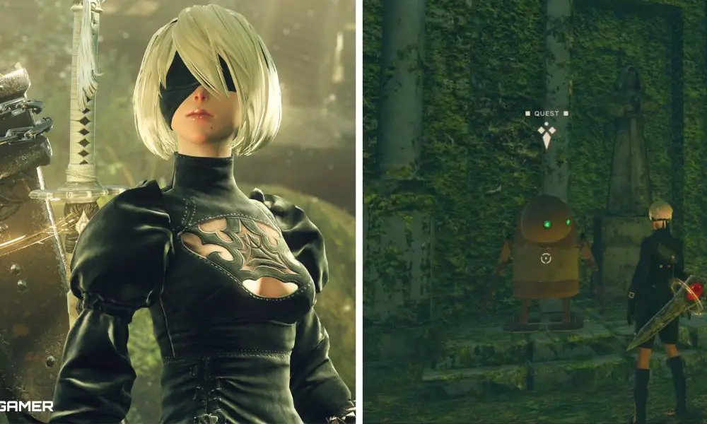 Nier Automata Treasure Hunt At The Castle Side Quest Walkthrough